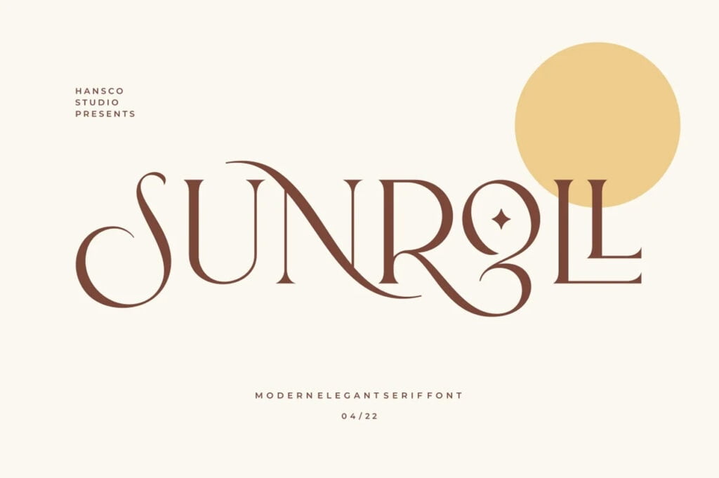 Sunroll luxury elegant font