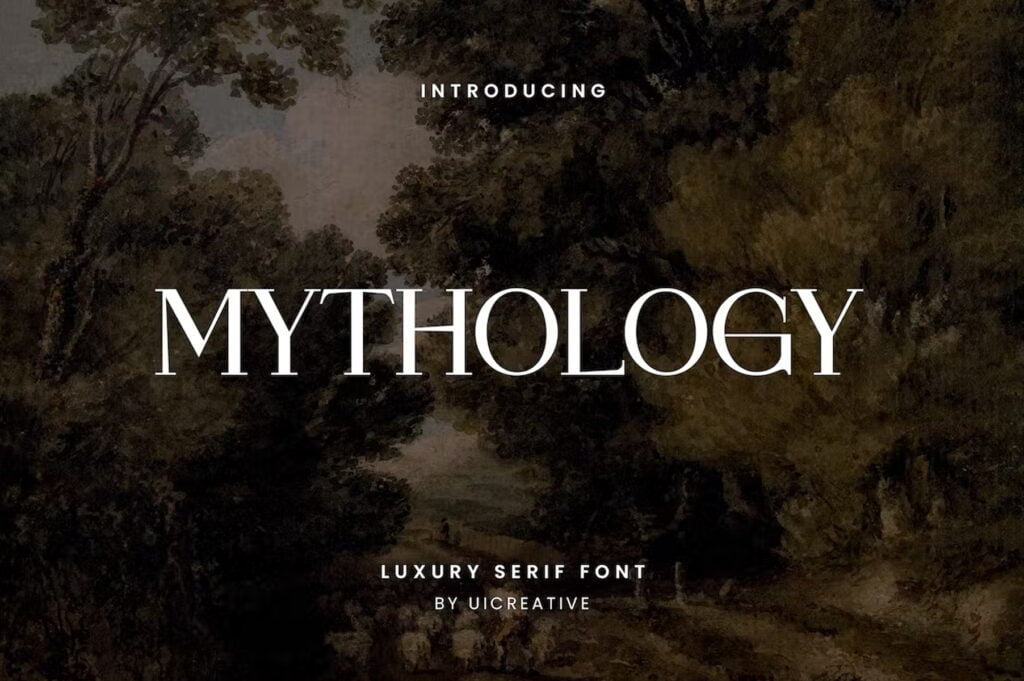 Mythology luxury elegant font for branding and logo design