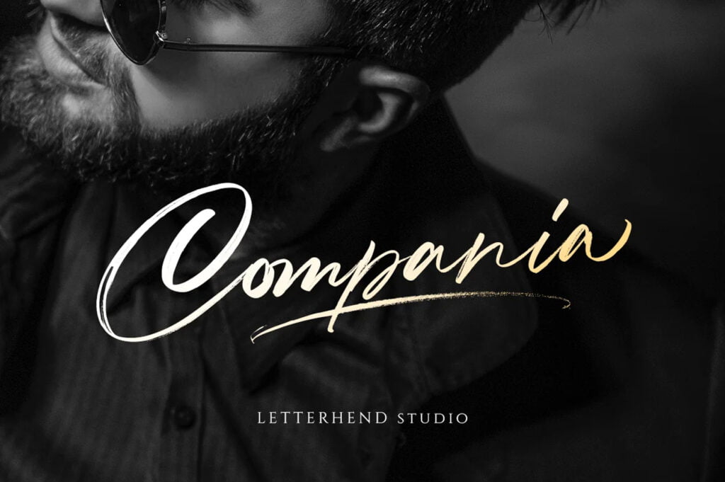 Compania luxury elegant font for branding and logo design