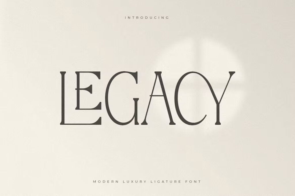 Legacy luxury elegant font for branding and logo design