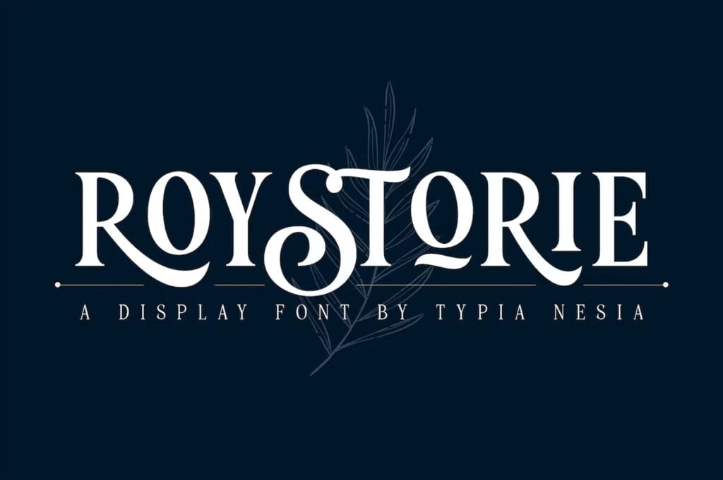 Roystorie luxury elegant font for branding and logo design