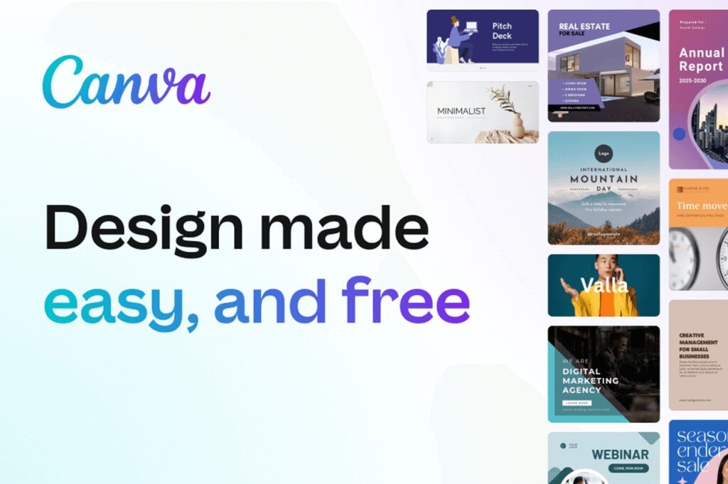 Canva home page poster