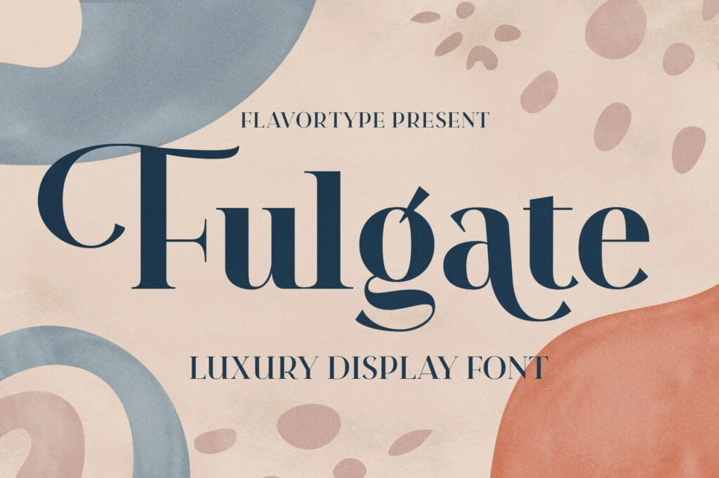 Fulgate luxury elegant font for branding and logo design