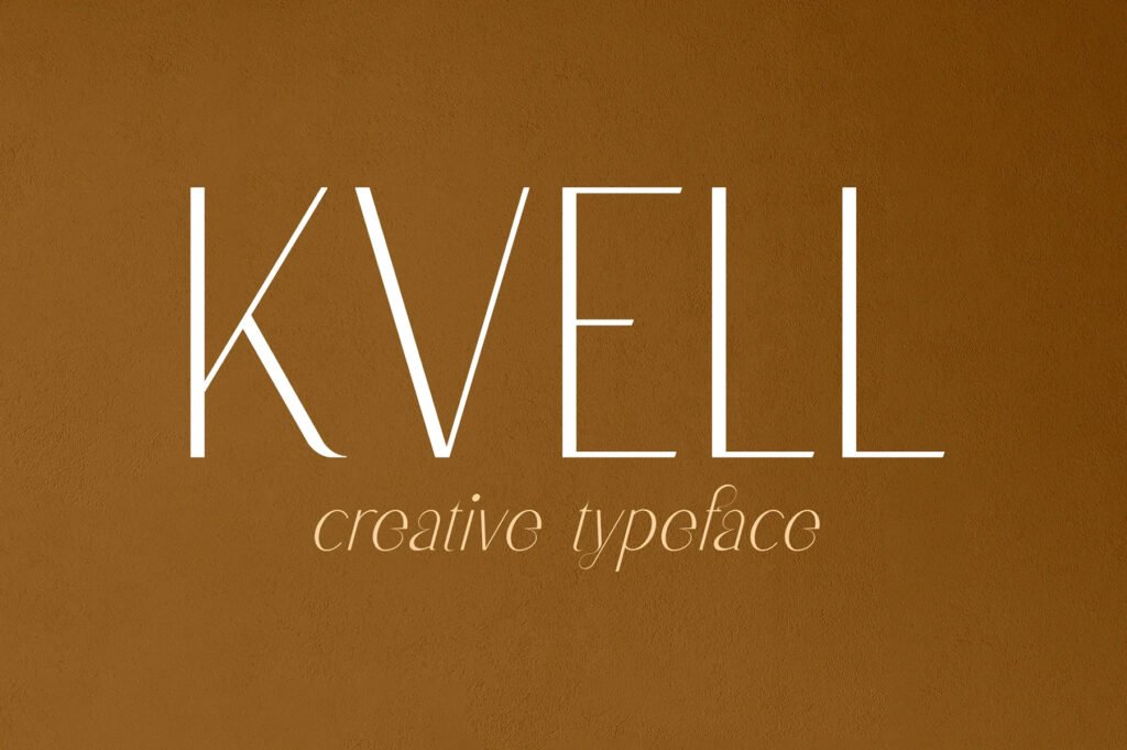 Kvellluxury elegant font for branding and logo design