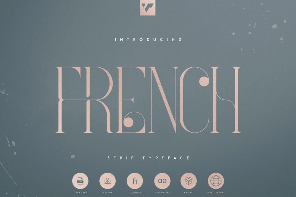 French luxury elegant font for branding and logo design