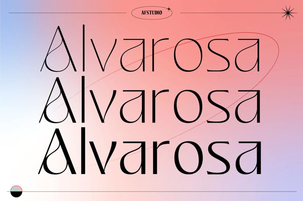 Alvarosa luxury elegant font for branding and logo design