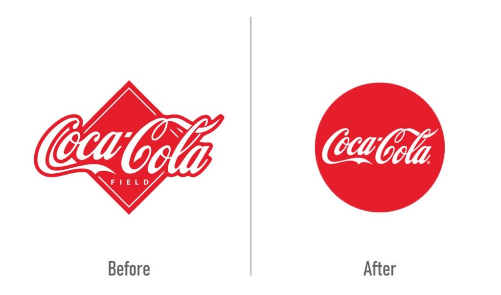 Coca Cola Logo Before and After Redesign