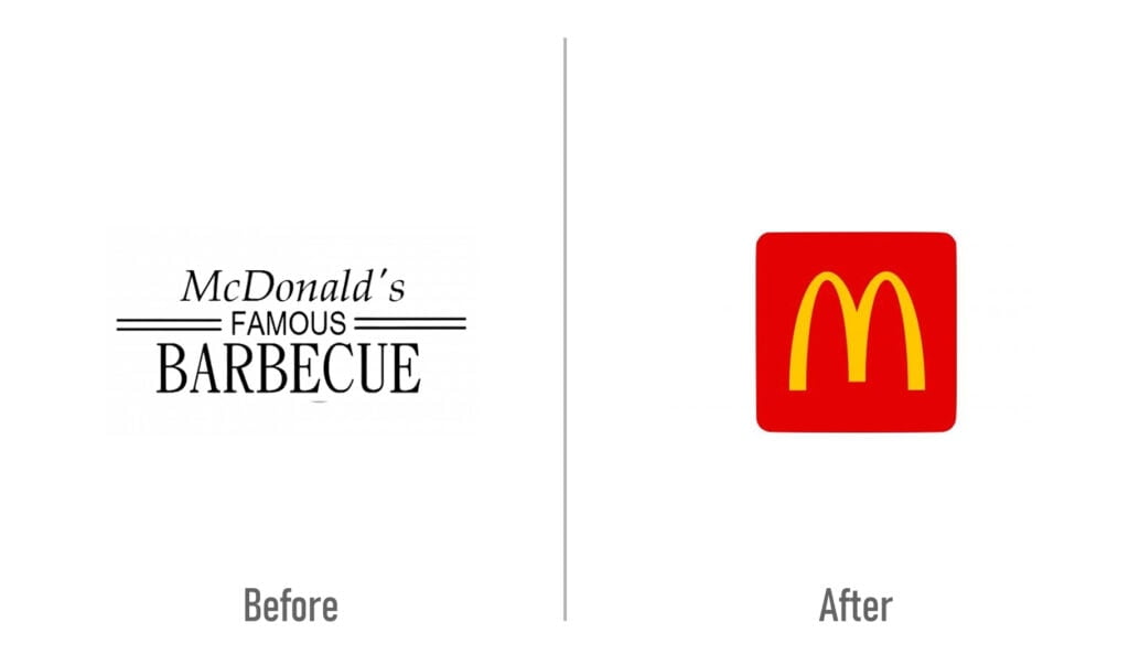 McDonald's Logo Before and After Redesign
