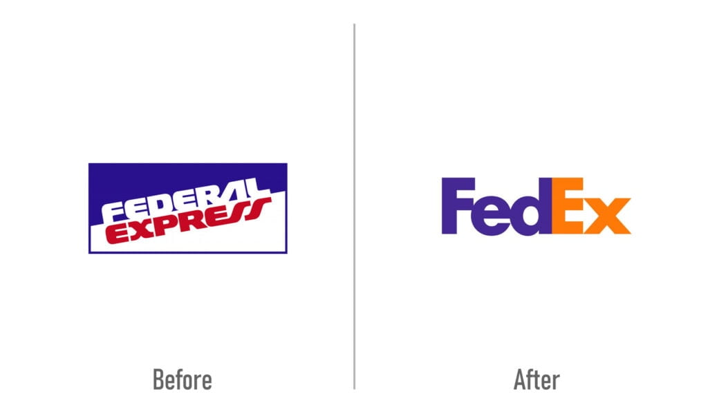 FedEx Logo Before and After Redesign