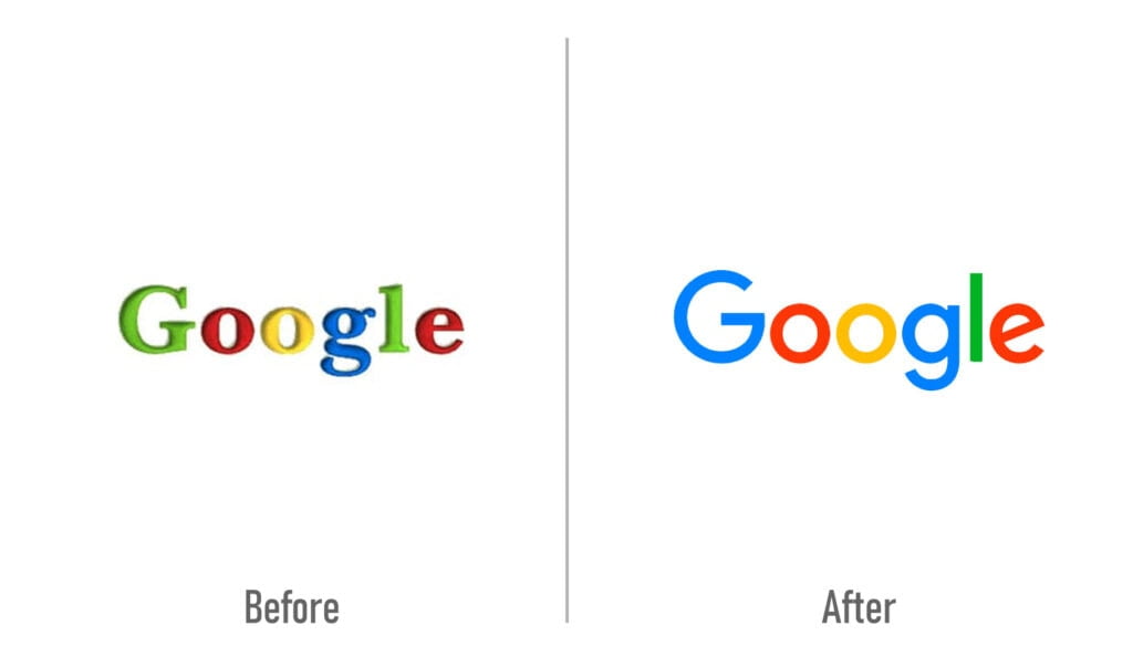 Google Logo Before and After Redesign