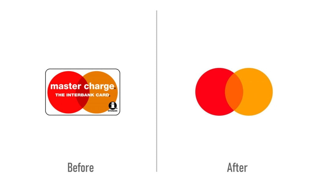 MasterCard Logo Before and After Redesign
