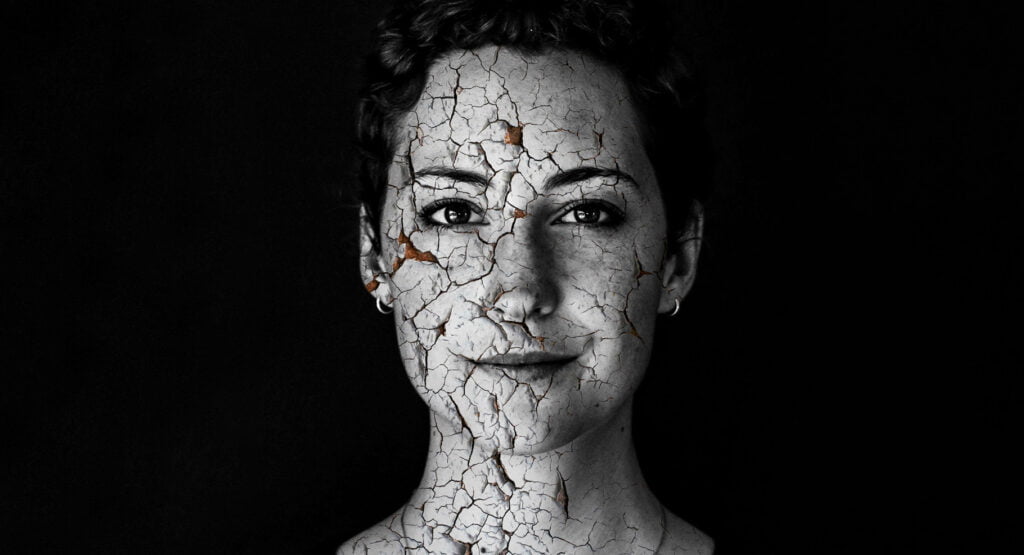 Result of Cracked skin effect in Photoshop