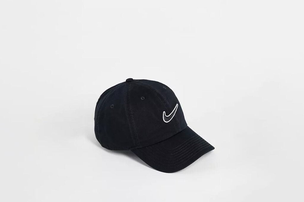 Nike logo on a cap