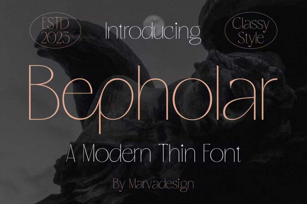 Best thin fonts for designers